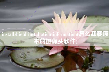installshield installation information(怎么卸载原来的摄像头软件)