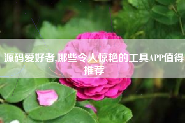 源码爱好者,哪些令人惊艳的工具APP值得推荐