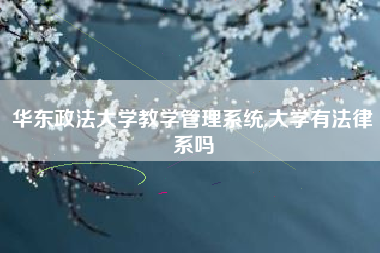 华东政法大学教学管理系统,大学有法律系吗