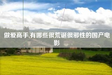 做爱高手,有哪些很荒诞很邪性的国产电影