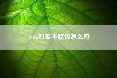 jmh,对象不吃饭怎么办