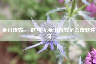 金山毒霸oem联想版,金山毒霸是杀毒软件吗
