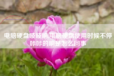 电脑硬盘吱吱响,电脑硬盘使用时候不停咔咔的响是怎么回事