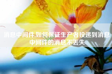 消息中间件,如何保证生产者投递到消息中间件的消息不丢失