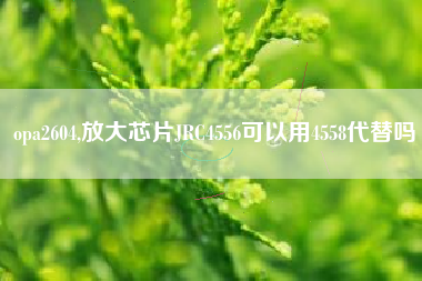 opa2604,放大芯片JRC4556可以用4558代替吗