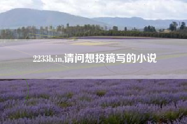 2233b.in,请问想投稿写的小说
