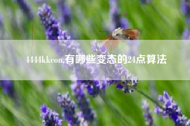 4444kkcon,有哪些变态的24点算法