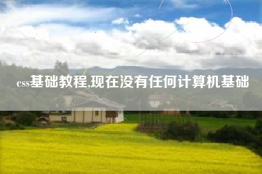 css基础教程,现在没有任何计算机基础