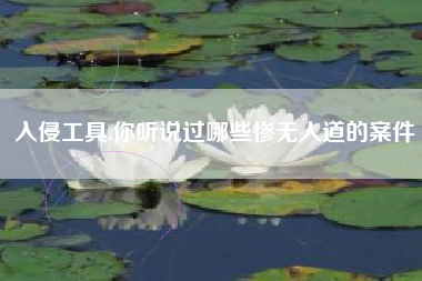 入侵工具,你听说过哪些惨无人道的案件
