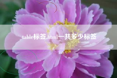 table标签,html一共多少标签
