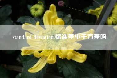 standard deviation,标准差小于方差吗