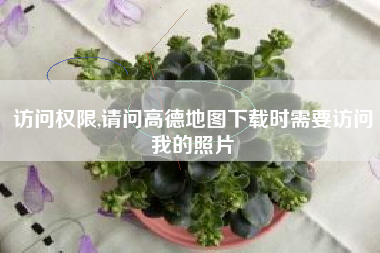 访问权限,请问高德地图下载时需要访问我的照片