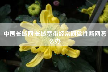 中国长城网,长城宽带经常间歇性断网怎么办