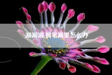 漏漏漏,钢笔漏墨怎么办