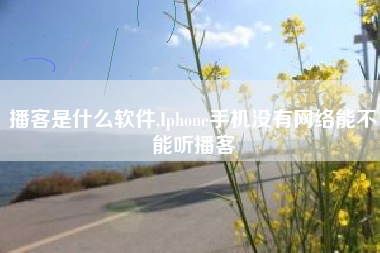 播客是什么软件,Iphone手机没有网络能不能听播客