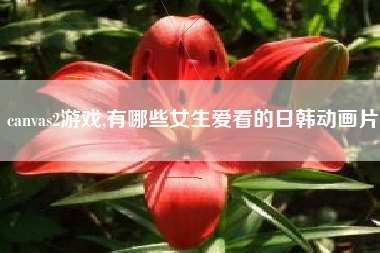 canvas2游戏,有哪些女生爱看的日韩动画片