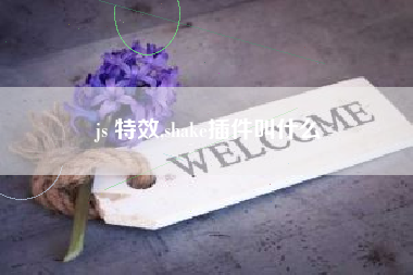 js 特效,shake插件叫什么