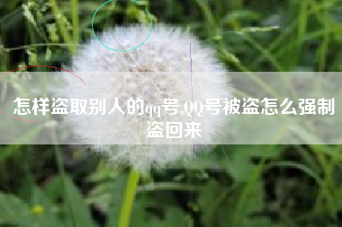 怎样盗取别人的qq号,QQ号被盗怎么强制盗回来