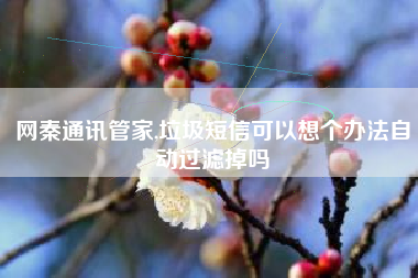 网秦通讯管家,垃圾短信可以想个办法自动过滤掉吗