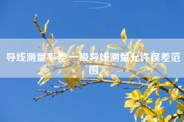 导线测量平差,一级导线测量允许误差范围
