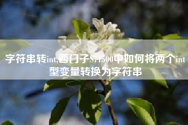 字符串转int,西门子S71500中如何将两个int型变量转换为字符串