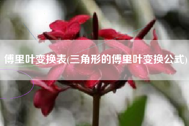 傅里叶变换表(三角形的傅里叶变换公式)