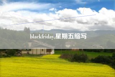 blackfriday,星期五缩写