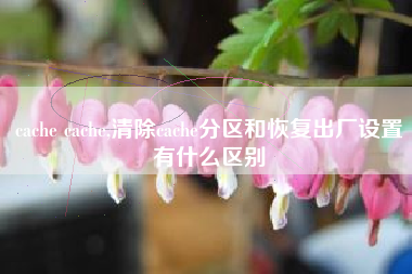 cache cache,清除cache分区和恢复出厂设置有什么区别