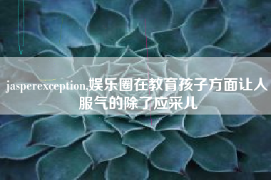 jasperexception,娱乐圈在教育孩子方面让人服气的除了应采儿