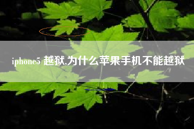 iphone5 越狱,为什么苹果手机不能越狱