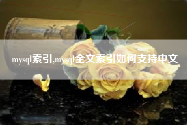 mysql索引,mysql全文索引如何支持中文