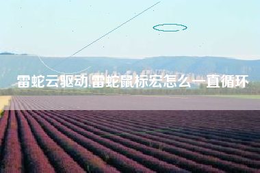 雷蛇云驱动,雷蛇鼠标宏怎么一直循环