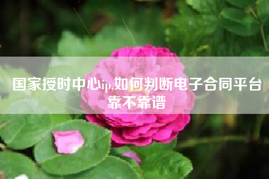 国家授时中心ip,如何判断电子合同平台靠不靠谱