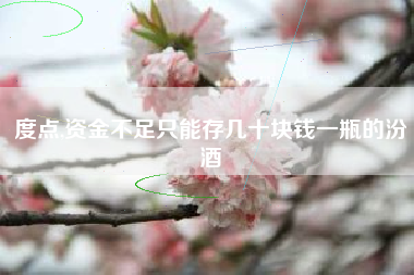 度点,资金不足只能存几十块钱一瓶的汾酒