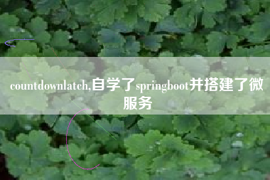 countdownlatch,自学了springboot并搭建了微服务