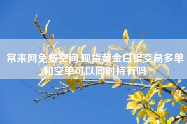 常来网免费空间,现货黄金白银交易多单和空单可以同时持有吗