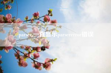 parser,一直显示parsererror错误