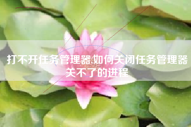 打不开任务管理器,如何关闭任务管理器关不了的进程