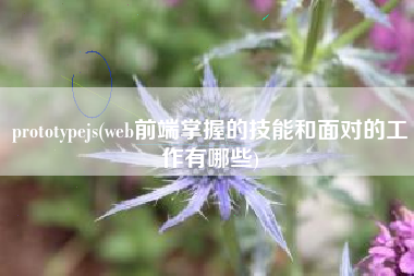 prototypejs(web前端掌握的技能和面对的工作有哪些)