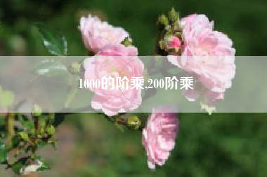 1000的阶乘,200阶乘