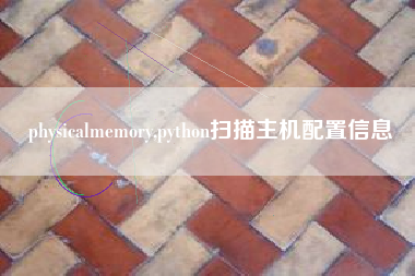 physicalmemory,python扫描主机配置信息