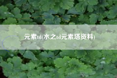 元素td(水之td元素塔资料)