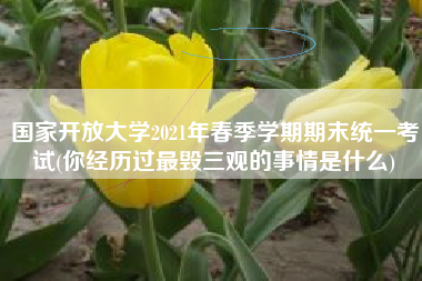 国家开放大学2021年春季学期期末统一考试(你经历过最毁三观的事情是什么)
