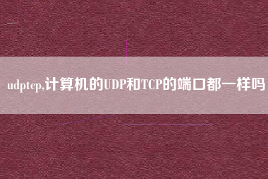 udptcp,计算机的UDP和TCP的端口都一样吗