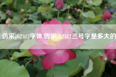 仿宋gb2312字体,仿宋gb2312三号字是多大的