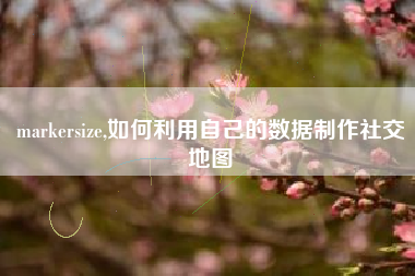 markersize,如何利用自己的数据制作社交地图