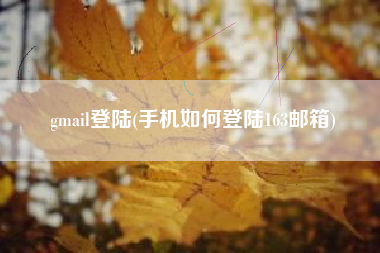 gmail登陆(手机如何登陆163邮箱)