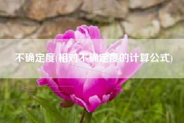 不确定度(相对不确定度的计算公式)