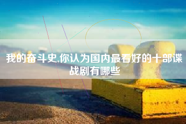 我的奋斗史,你认为国内最看好的十部谍战剧有哪些
