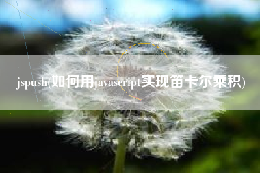 jspush(如何用javascript实现笛卡尔乘积)
